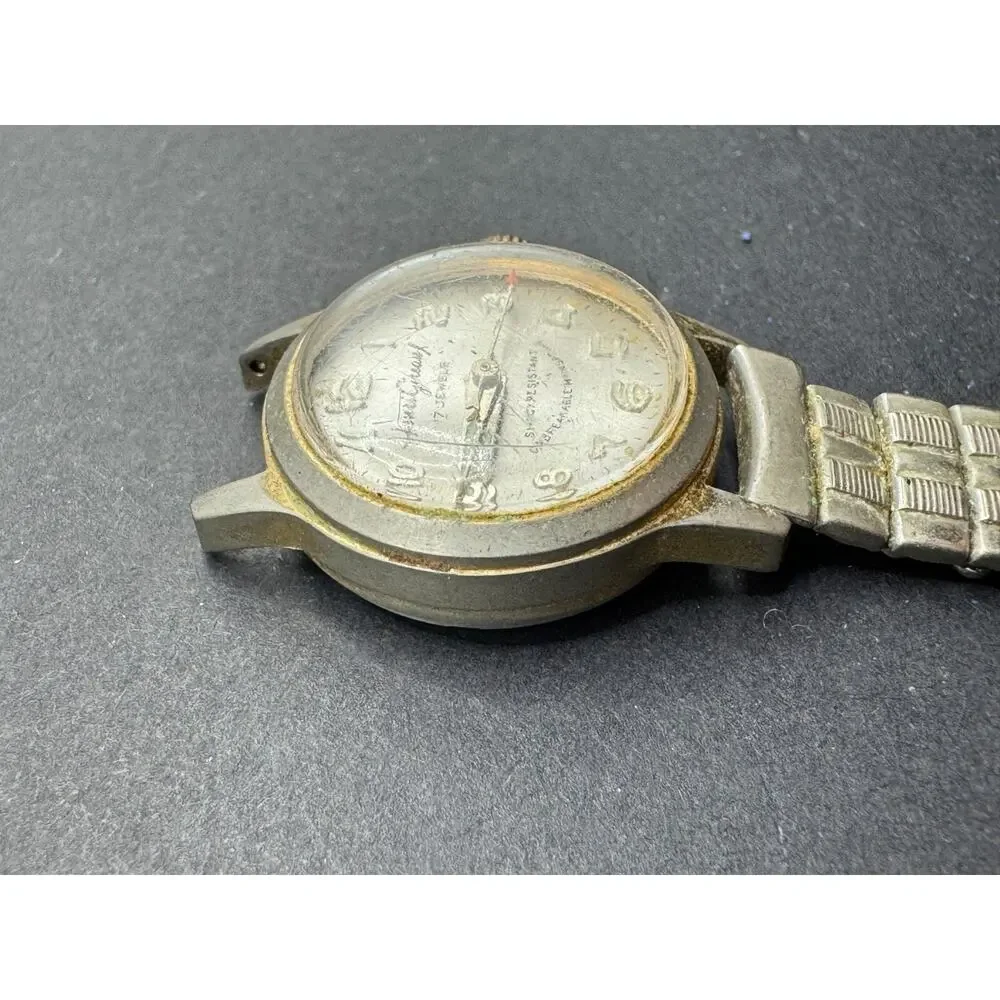 Vintage Henri Gireaux 17 Jewels Silver Tone Ladies Swiss Made Watch Manual Wind